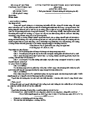 Kỳ thi thử tốt nghiệp Trung học phổ thông năm 2020 môn Ngữ văn - Trường THPT Trần Phú